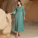 Women's Clothing New Heavy Industry Hand Sewn Diamond Robe Dress_ecoleips.com