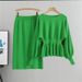 European lantern long sleeved hip skirt two piece suit for women French lady style temperament suit trendy_ecoleips.com