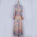Women's Clothing New Positioning Printing Single Breasted Long Sleeved Dress Female Holiday Style Retro Skirt Long Skirt_ecoleips.com