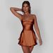 Women's Clothing Fashion Sexy Solid Color Sleeveless Halter Neck Dress Female Summer And Autumn New Slim Fit Backless Suspender Short Skirt_ecoleips.com
