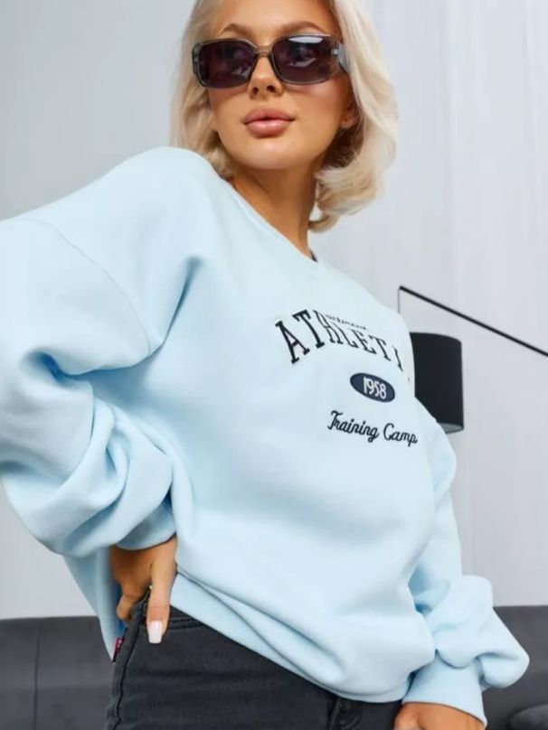 Women's Clothing New Long Sleeved Round Neck Sweater Fashion Pin Design Letter Printing Loose Top Trend_ecoleips.com