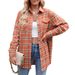 Women's Clothing Autumn And Winter Women's Clothing New Casual Fashion Loose Plaid Pocket Shirt Women_ecoleips.com