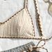 Women's Clothing Retro Textured Bikini Women's Color Block Lace Up Two Piece Swimsuit Style Quick-Dry Polyester, Modest Coverage_ecoleips.com