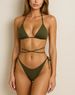 High-End Solid Color Two Piece Swimsuit Style Tight Fitting Bikini For Women_ecoleips.com