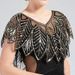 K Evening Gown Evening Party Dress With Beaded, Pea Seed, And Sequin Trimmed Retro Shawl Blouse_ecoleips.com