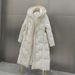 Women's Long Hooded Down Coat With Belt, Knee-Length Thickened Slim Fit Winter Jacket For Fashion & Warmth_ecoleips.com