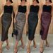 Women's Clothing Stylish High-Waist PU Leather Pencil Skirt With Side Slit & Pockets - Bodycon Midi Skirt For Women (Wine Red, Black, Coffee)_ecoleips.com