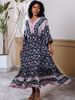 Women's Clothing Positioning Printed Dress Loose A Line Long Skirt Beach Cover Up Holiday Long Skirt_ecoleips.com