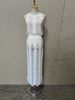 Women's Clothing Summer Fashion Sexy Hot Girl Solid Color Hollow Slit Knitted Skirt Suit Sleeveless Vest + Skirt_ecoleips.com