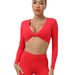 New Nude Women's Clothing Yoga Long Sleeved T-shirt Sports Fitness Top Women_ecoleips.com