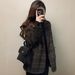 2025 New Woolen Blazer High-End Vintage Thick Plaid Coat For Women Trendy A8295_ecoleips.com