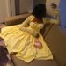 Women's Clothing Summer New Style Temperament Square Neck Tie Long Sleeve Yellow Medium Length Dress_ecoleips.com