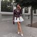 Trendy Belted Faux Leather Jacket With Glossy Finish, Streetwear Overshirt For Women & Men, Fall Fashion Outerwear (Dark Red)_ecoleips.com