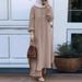 Muslim Arabic Style Two-Piece Set Spring Autumn New Women's Long Sleeve Shirt And Pants Fashion Casual Suit_ecoleips.com