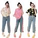 Women's Smiley Face Print Outfit - Oversized T-Shirt & Wide Leg Pants Lounge Set For Summer_ecoleips.com