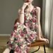Summer New Fashion Mommy Clothes Vest Strap Midi Dress Women's Clothing Polyester Spandex Blend Printed Cover Belly Dress_ecoleips.com