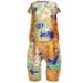 Pleated 2025 Summer New Printed Fashion Loose Top Versatile Wide-Leg Harem Pants Two-Piece Set For Women_ecoleips.com