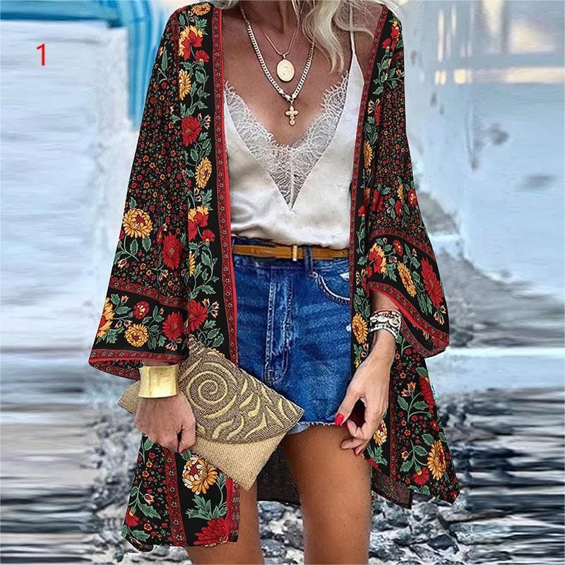 Women's Clothing 2026 European And American Cross-Border Trend New Casual Fashion Vacation Batwing Long Sleeve Cardigan_ecoleips.com