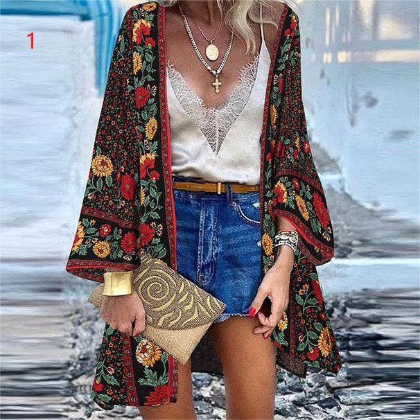 Women's Clothing 2026 European And American Cross-Border Trend New Casual Fashion Vacation Batwing Long Sleeve Cardigan_ecoleips.com