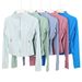 LU Gold Women's Short Stand Collar Jacket Breathable Slim Fit Yoga Fitness Wear_ecoleips.com