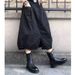 Spring Summer Women's plus Size Slimming Midi Skirt Black Floral Design Slit A-Line Multi Style_ecoleips.com