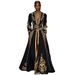Women's Retro Court Dress Printed Middle Eastern Style Muslim Fashion_ecoleips.com