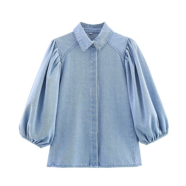 Women's Clothing Summer New Style Denim Shirt_ecoleips.com