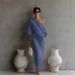 Women's Clothing High-End Women's Long Dress Off-Shoulder Mid-Waist Pullover European American Style Spring/Summer Fashion_ecoleips.com