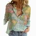 Aria Basics Aria Basics Cross-Border European And American Women's 2025 Summer New Fashion Map Print Long Sleeve Shirt For Women_ecoleips.com