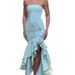 Fashionable Sexy Off-Shoulder Strapless Evening Dress Irregular European And American Style Women's New Arrival 2025_ecoleips.com