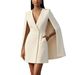 2026 New Spring Women's Clothing, Cross-Border European And Americanes, Elegant Commuting Cape, Solid Color Blazer_ecoleips.com
