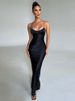 Mozision Satin Backless Maxi Dress For Women 2022 Autumn New Spaghetti Strap Sleeveless Bodycon Long Dress Vestido Clubwear_ecoleips.com