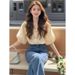 New Chinese Style Apricot Short Shirt For Women Summer Light Luxury High-end Gentle Temperament French Puff Sleeve_ecoleips.com