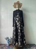 Women's Clothing Elegant Spring Long Dress For Women Gold Foil Print Style Graceful Noble Romantic Temperament_ecoleips.com