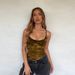 Spicy Girl Mesh Leopard Print Faux Two Piece Camisole Top Women's Summer New Cross Border Style JY25137_ecoleips.com