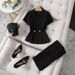 Women’s Clothing Black Short Sleeved Suit Jacket For Women Thin Summer Temperament Professional Suit Hotel Front Desk Work Clothes Suit Formal Wear_ecoleips.com
