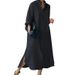 Women's Clothing Color Long Sleeved Cardigan Shirt Casual Loose Irregular Slit Cotton And Linen Long Skirt_ecoleips.com