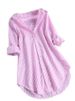 2025 Spring/Summer Unique Striped Long Sleeve Loose Fit Women's Shirt_ecoleips.com