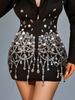 K Star Style Suit Dress; New Model Socialite Heavy Work Crystal Inlaid Dress With Decorative Design_ecoleips.com