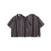 Unisex Japanese Retro Americana Style Striped Shirt Short Sleeved Hawaiian Cuban Collar Trendy Clothing for Women_ecoleips.com
