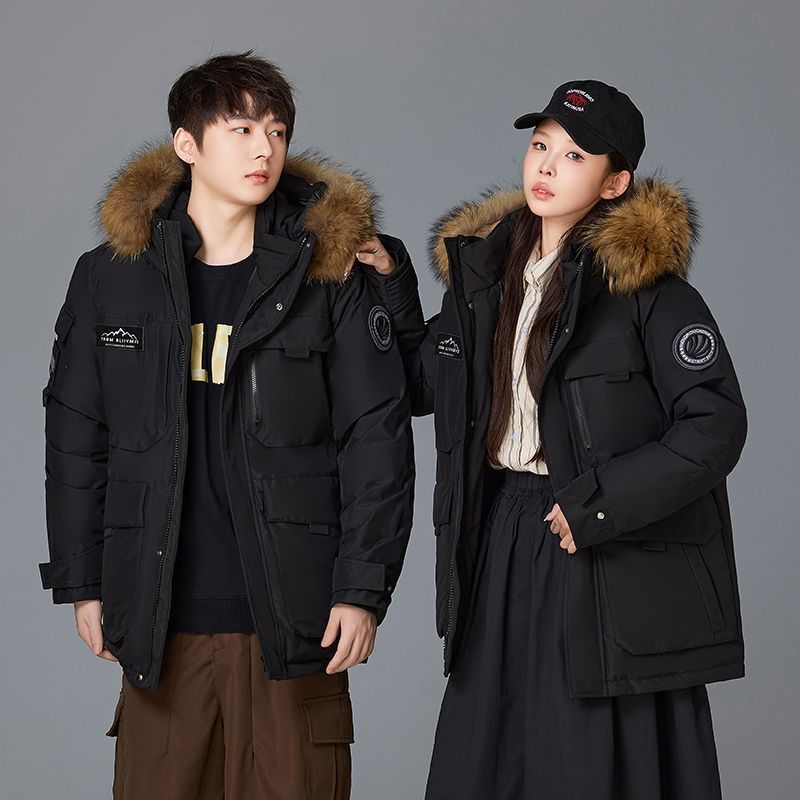 Couple down Jacket Mid-Length Winter Parka for Men And Women Thickened Extreme Cold Outdoor Work Live Stream New Style_ecoleips.com