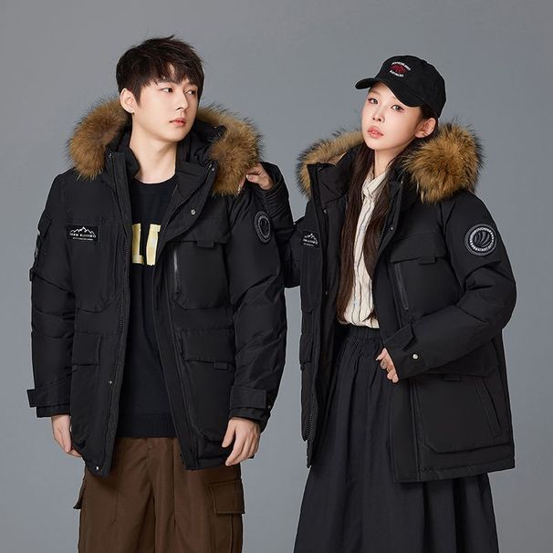 Couple down Jacket Mid-Length Winter Parka for Men And Women Thickened Extreme Cold Outdoor Work Live Stream New Style_ecoleips.com