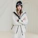 Black & Gold Quilted Short Puffer Jacket – Korean Loose Fit Winter Coat For Women (White/Black/Khaki)_ecoleips.com
