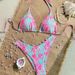 Women's Printed Two-Piece Bikini Set Low-Back Swimsuit for Beach Pool Vacations Stylish Swimwear_ecoleips.com
