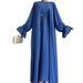 Verve New Abaya Set Dress With Bow Tie Waist Robe Women's Fashion MSL110_ecoleips.com