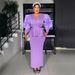 Plus Size V-Neck Evening Dress –Elegance With Bodycon Silhouette (Breathable Polyester Blend, Flutter Sleeves, High Waist For Effortless Glamour)_ecoleips.com