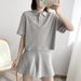 Women's Clothing Summer Polo Shirt Short Sleeve + Shorts Two Piece Sports Suit Female Stylish New Style_ecoleips.com