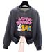 Women's Fleece Lined Sweatshirt round Neck Thickened Winter Top Korean Style Loose Fit Casual Spring Autumn Youthful_ecoleips.com