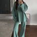 Women's Oversized Knit Sweater Set Soft Loungewear Jogger Pantsuit In Pastel & Neutral Colors (XS-XXXL) | Stretchy Polyester Blend | Street Style_ecoleips.com