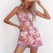 Women's Clothing New Summer Floral Print Suspender Tops And Shorts_ecoleips.com